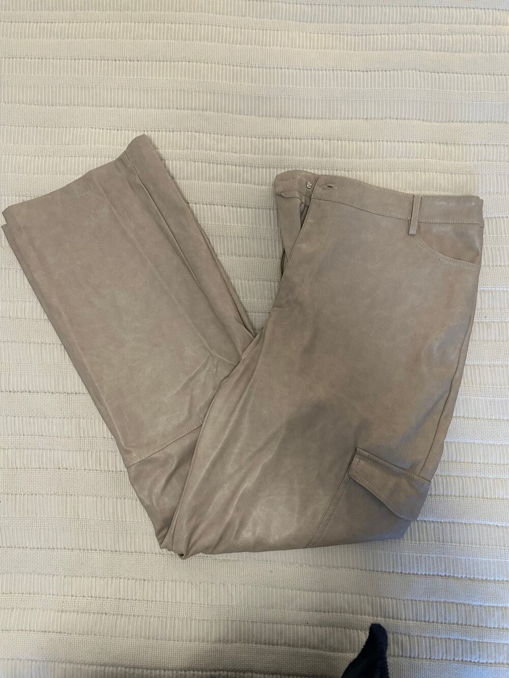 Bagatelle L Faux Leather Cargo Pants